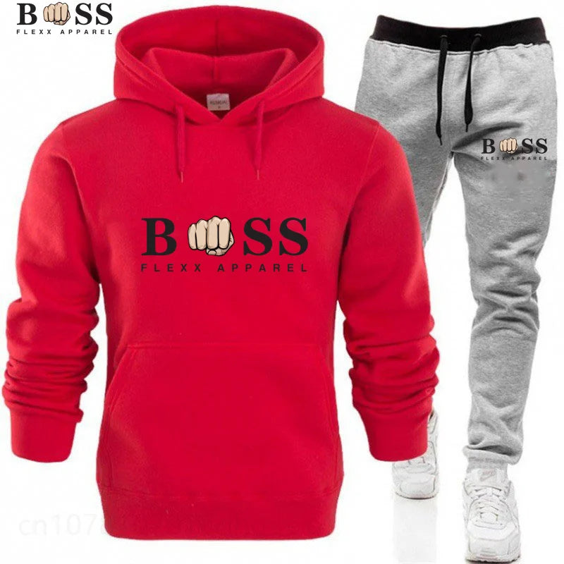 Tracksuit Hoodies + Pants 2Pcs Sets Suit Fashion Trendy