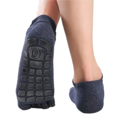 Winter Warm Thickened Five Fingers Socks Non Slip Grip Toe Socks Low Calf Socks