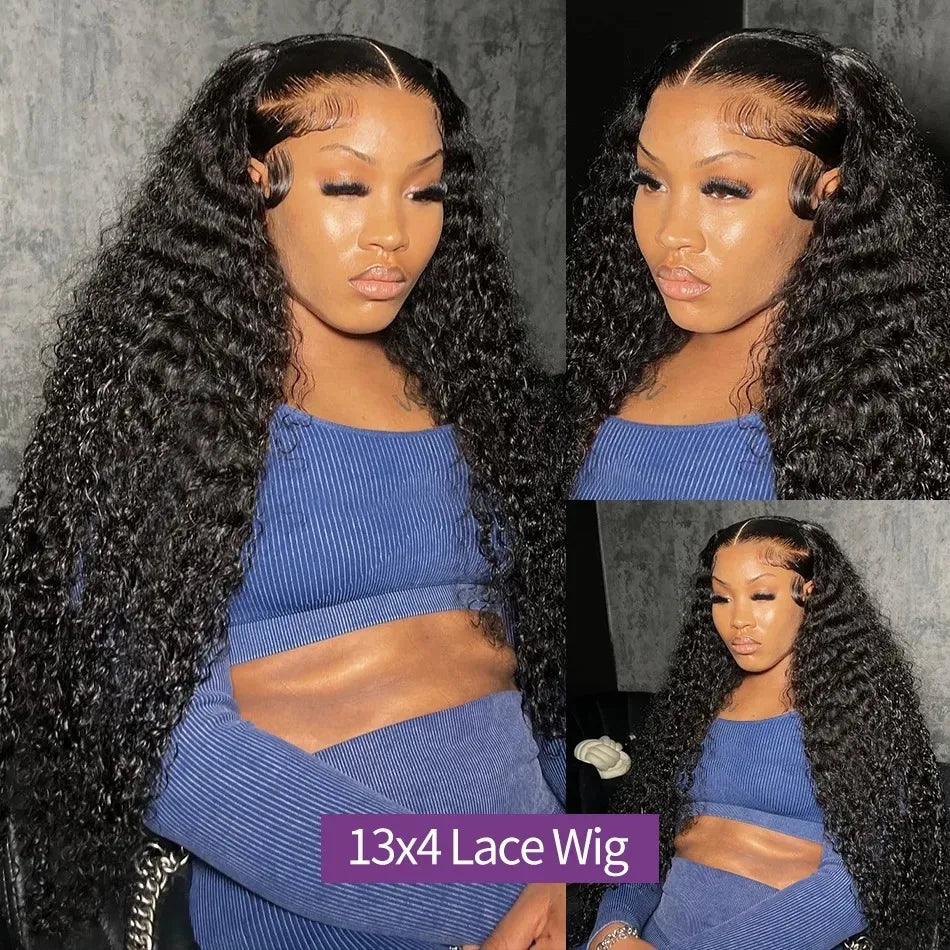 Curly Wave Human Hair Lace Frontal  100% Natural