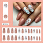 24 Pcs Press on Nails Glossy Reusable Nails