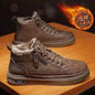 Handmade Leather Casual Shoes for Men  Comfortable High Top Boots