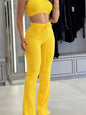 Halter Bra Wrap Tops 2 Piece Casual Fashion Pants Set