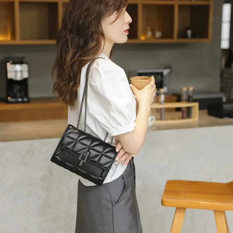 Shoulder Bag Handbag Women Leather Chain Crossbody Bag