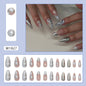 24 Pcs Press on Nails Glossy Reusable Nails