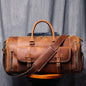 Vintage Genuine Leather Travel bag  Large Luggage duffle bag Tote