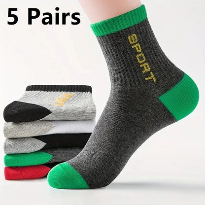 10 Pairs Breathable Cotton Sports Men Socks