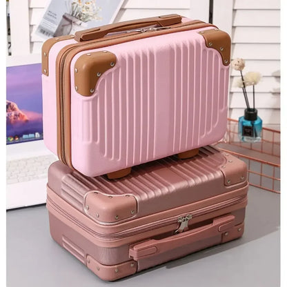 14 inch Mini Travel Suitcase Cosmetic Box Hand Luggage Organizer Makeup Case Small Password Box Boarding Case