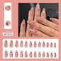 24 Pcs Press on Nails Glossy Reusable Nails