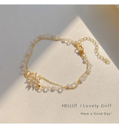 4Pcs/Set Heart White Color Pearl Bracelets Set