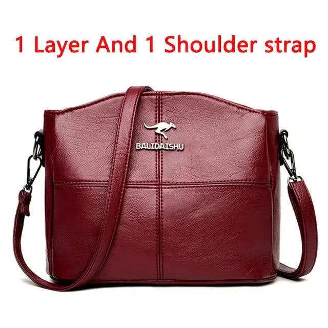 Casual Handbag Soft Leather Shoulder Crossbody Bags for Women