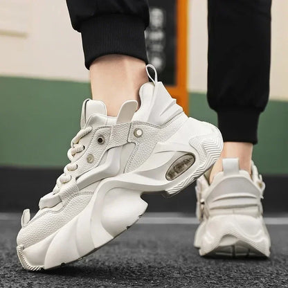 Fashion Chunky Sneakers Height Increasing Platform Casual Shoes for Men Lace Up Sports Shoe