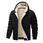 Lambswool Zipper Hoodies Thicken Warm Jacket Long Sleeve Casual Sports Fleece Coats Hooded Man Jackets