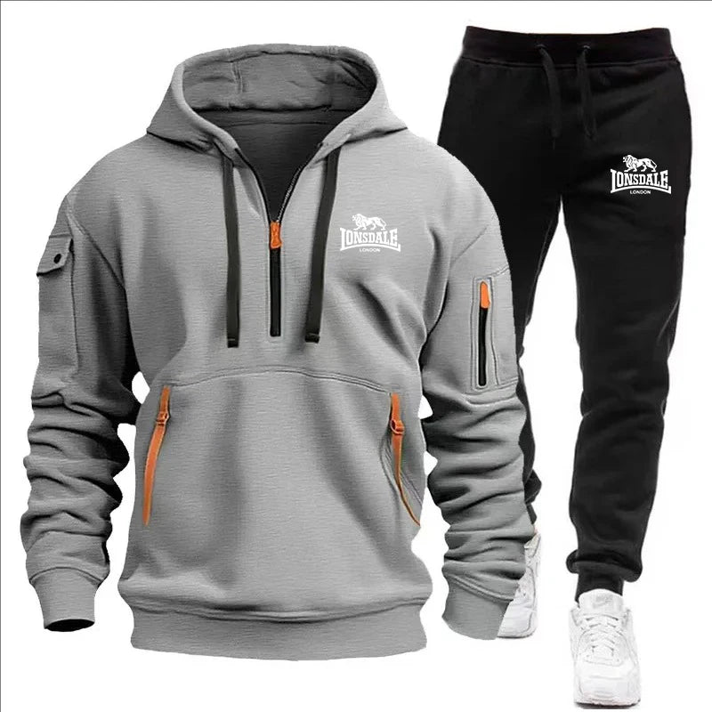 Sports Tracksuit Jogging Men's Casual Sweatshirt hoody Suit for Men High Quality