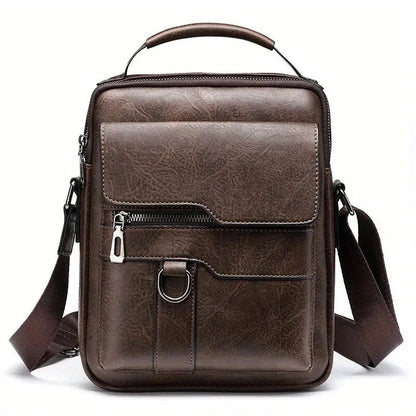 Brand Men Shoulder Bag for 9.7"PU Leather Flaps Men's Crossbody Bags