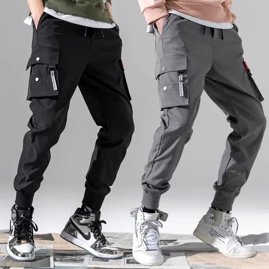 Cross-border Trade Men's Thin Cargo Pants Loose-fit Multi-pocket Casual Pants