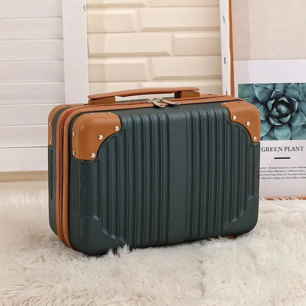 14 inch Mini Travel Suitcase Cosmetic Box Hand Luggage Organizer Makeup Case Small Password Box Boarding Case