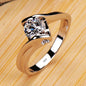 Never Fade 18K White Gold Color Ring Solitaire 2 Carat