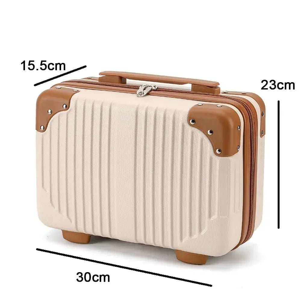 14 inch Mini Travel Suitcase Cosmetic Box Hand Luggage Organizer Makeup Case Small Password Box Boarding Case