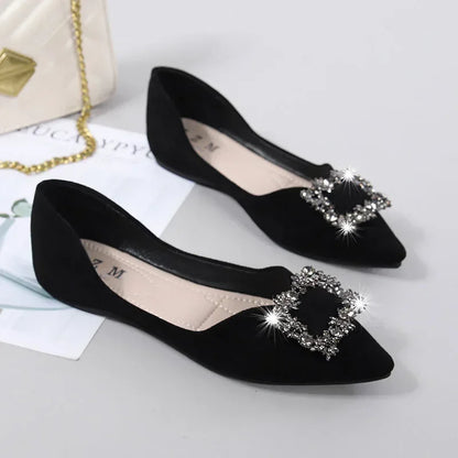 Flat Comfortable Luxury Rhinestone Brand Shoes