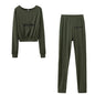 European and American Plus Size Ribbed Embroidery Sport Casual Suit Plus Size