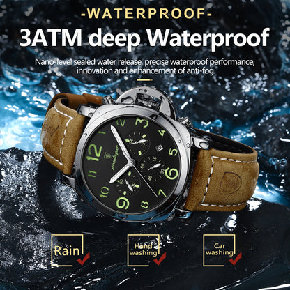 Luxury Waterproof Luminous Leather Man Watch Quartz High Quality Sports Watch