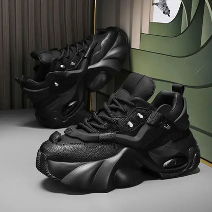 Fashion Chunky Sneakers Height Increasing Platform Casual Shoes for Men Lace Up Sports Shoe