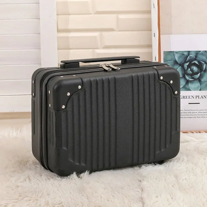 14 inch Mini Travel Suitcase Cosmetic Box Hand Luggage Organizer Makeup Case Small Password Box Boarding Case