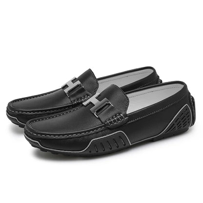 Big Size High Quality Genuine Men Loafers Casual Leather Slip-on  Shoes