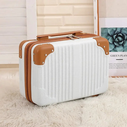 14 inch Mini Travel Suitcase Cosmetic Box Hand Luggage Organizer Makeup Case Small Password Box Boarding Case