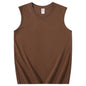 Heavy Pure Cotton Men's Sleeveless  Solid Color vests