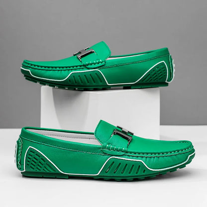 Big Size High Quality Genuine Men Loafers Casual Leather Slip-on  Shoes