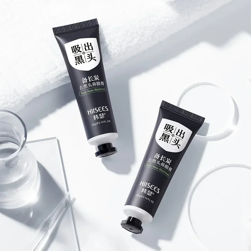 Bamboo Carbon Black Mud Facial Mask Active Deep Cleansing Oil-Control Purifying Remove Blackhead Nose Acne Remover