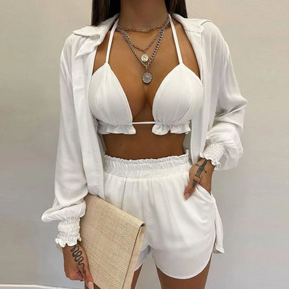 Bohemia Beach Summer Women Clothing Outfits 3 Pcs Sets