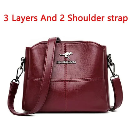 Casual Handbag Soft Leather Shoulder Crossbody Bags for Women