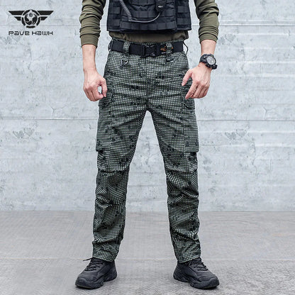 Cargo Pants Stretch Straight-leg