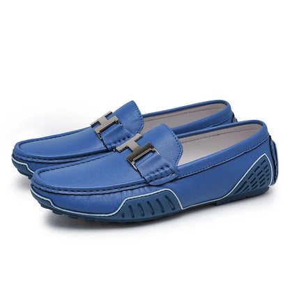 Big Size High Quality Genuine Men Loafers Casual Leather Slip-on  Shoes