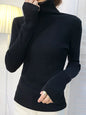 Turtleneck Knitted Soft Pullovers Cashmere Sweaters For Women