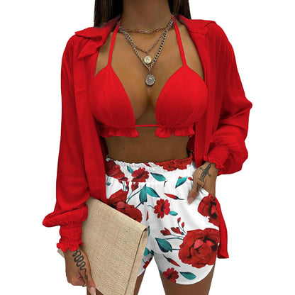 Bohemia Beach Summer Women Clothing Outfits 3 Pcs Sets