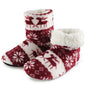 Woman Home Socks Christmas Elk Indoor Shoes Warm Anti-Skid Sole