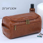 Leather Toiletry Dopp Kit Cosmetic Bag for traveling