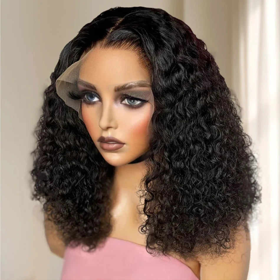 Lace Frontal 100% Brazilian Glueless Short Water Curly wig