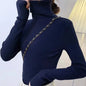 Turtleneck Knitted Soft Pullovers Cashmere Sweaters For Women