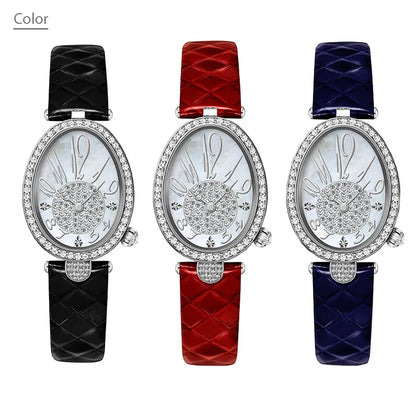 Designer Watch Leather Oval Waterproof Exquisite Quartz Handwatch