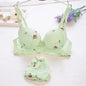 Comfortable Cotton Underwear Set Floral Lace Bra and Panties