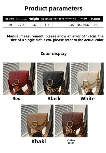 Premium casual versatile bag shoulder saddle bag