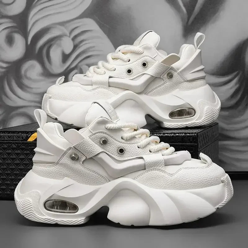Fashion Chunky Sneakers Height Increasing Platform Casual Shoes for Men Lace Up Sports Shoe