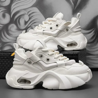 Fashion Chunky Sneakers Height Increasing Platform Casual Shoes for Men Lace Up Sports Shoe