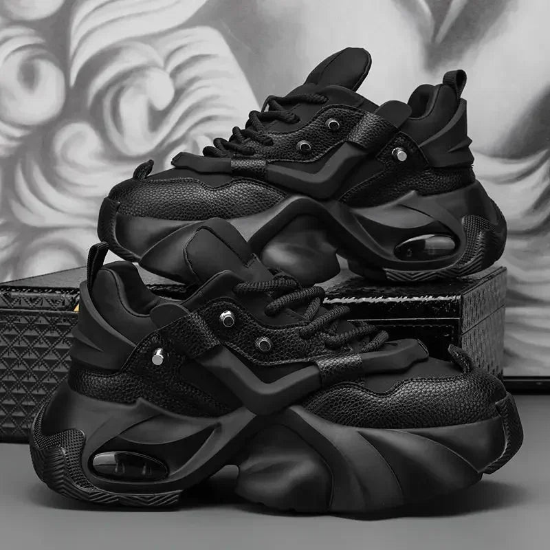 Fashion Chunky Sneakers Height Increasing Platform Casual Shoes for Men Lace Up Sports Shoe