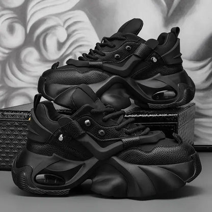 Fashion Chunky Sneakers Height Increasing Platform Casual Shoes for Men Lace Up Sports Shoe