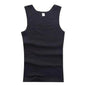 Plus Size Male  100% Pure Cotton Sleeveless T-shirt Elastic